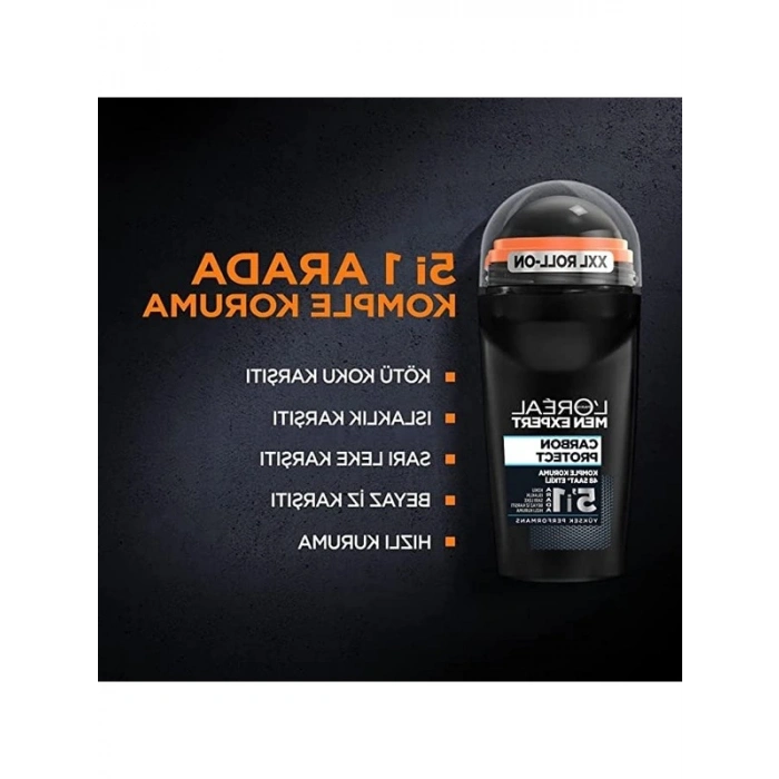 L’Oréal Paris Men Expert 5li Carbon Protect Anti Perspirant Roll On Deodorant Seti (5 x 50 ml)