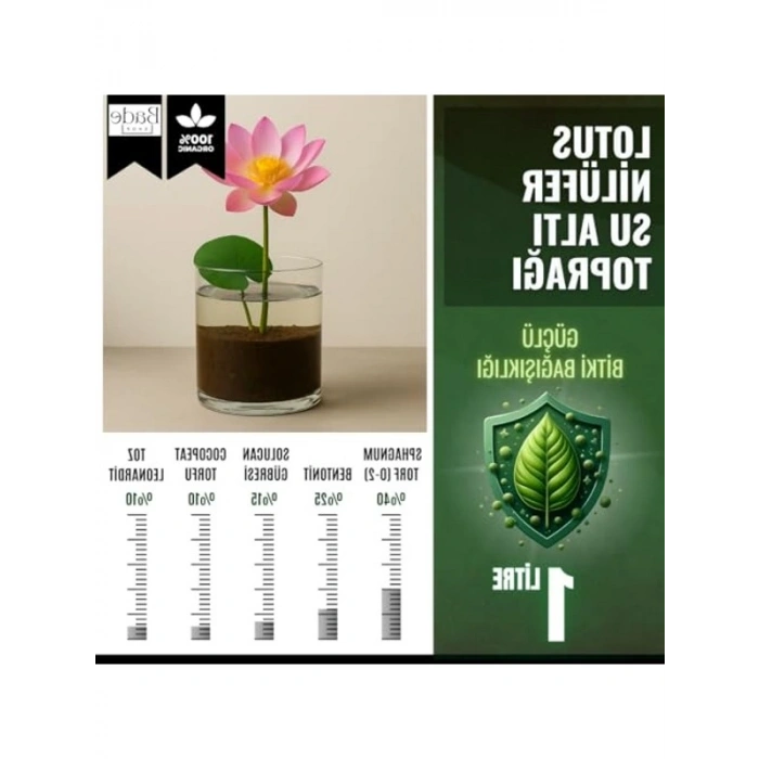 Lotus Çiçeği İçin Su Altı Torf Toprağı, 1 LT ve Tohum Hediyesi