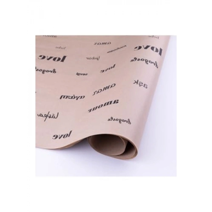 Love Temalı Paket Kağıdı - 70x100 cm, 5 Adet