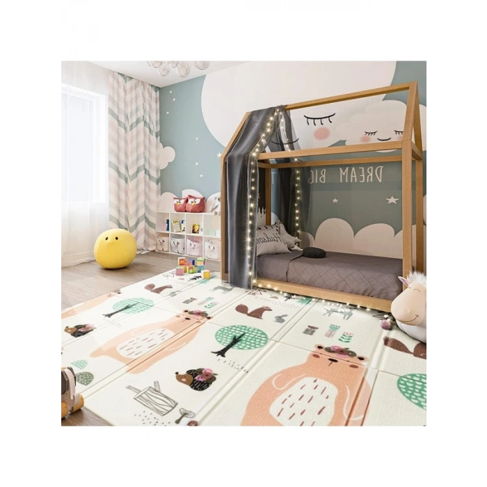 Lovely Jungle Katlanabilir Oyun Matı (150 x 180 x 1 cm)