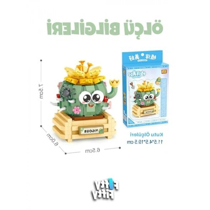 Loz Mikro Blok Serisi Kaktüs Figürü 450 Parça Oyuncak Yapım Seti FFLZ-8834