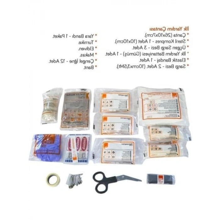 Lüks İlk Yardım Çantası - Yönetmeliğe Uygun