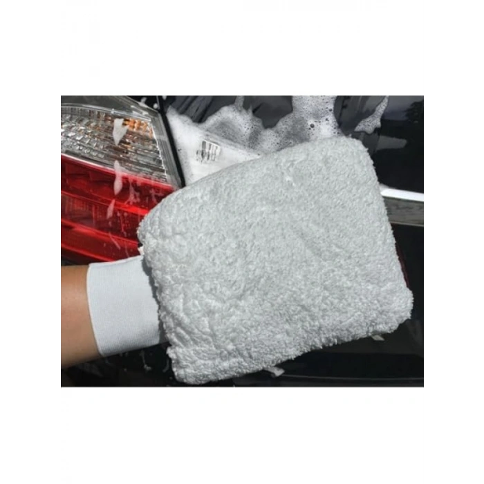 Lüks Mikrofiber Oto Yıkama Eldiveni - Ekstra Kalın Temizlik Eldiveni