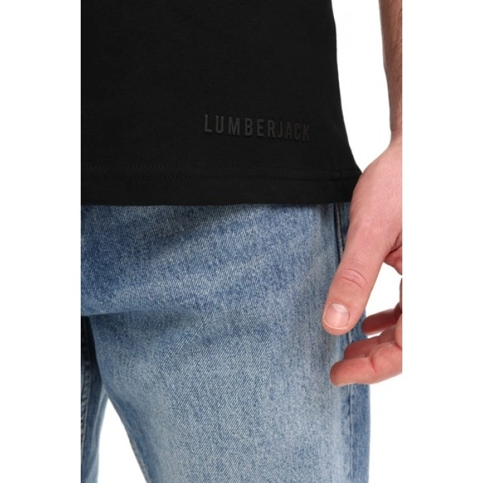 Lumberjack MB Ros 11HS113 5fx Siyah Erkek Kısa Kol T-Shirt