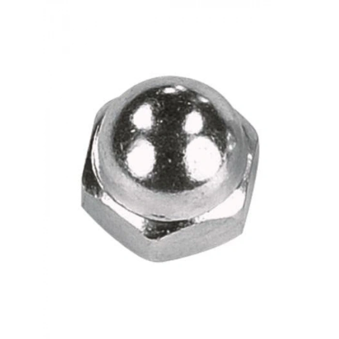 M6 DIN1587 Kör Somun - Çelik Beyaz, 5li Paket