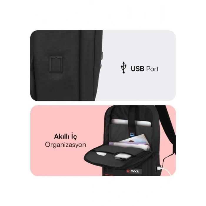 Mack MCC-006 15.6 OFFICE Notebook Sırt Çantası Siyah