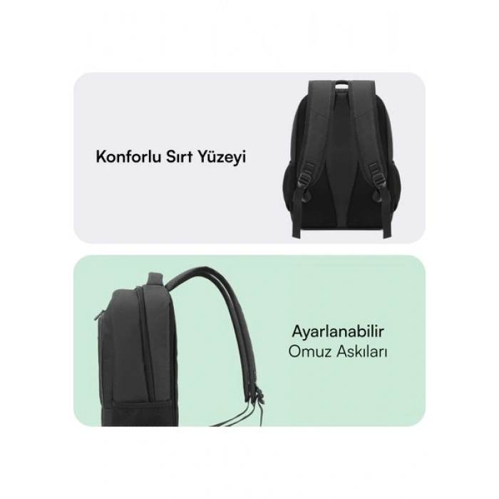 Mack MCC-505BG 15.6 Move Notebook Sırt Çantası Siyah Gri