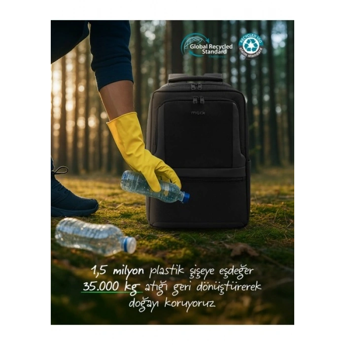 Mack MCE-1202 15.6 OFFICE Pro-1 Eco Notebook Sırt Çantası Siyah