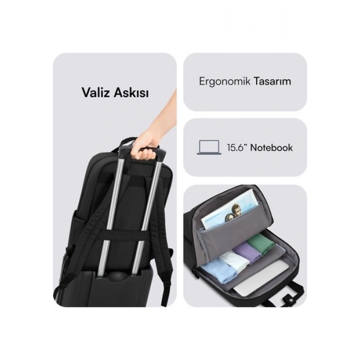 Mack MCE-1521 15.6 NOVA Eco Notebook Sırt Çantası Siyah