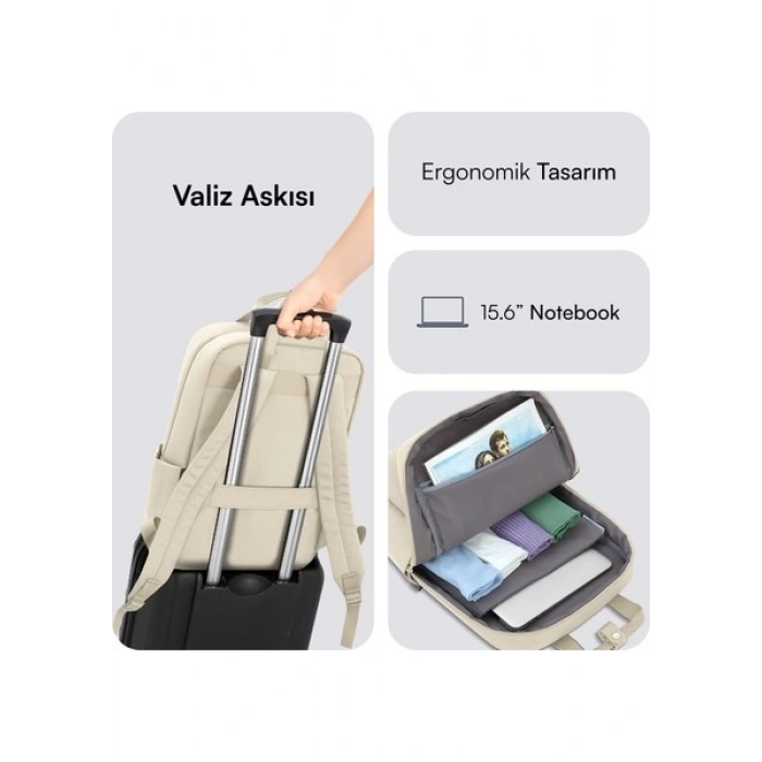 Mack MCE-1524 15.6 Nova Eco Notebook Sırt Çantası Latte