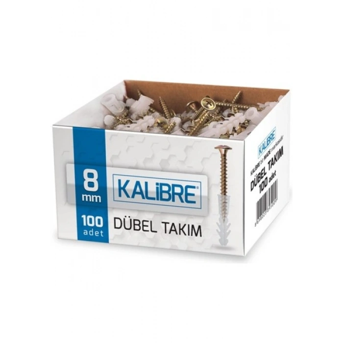 Made Kalibre Dübel Takımı 8 mm 100 Adet