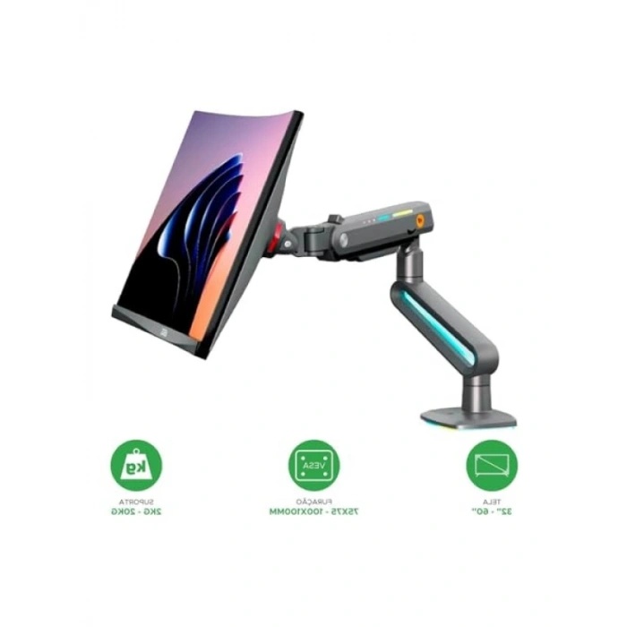 Mafsallı Gaz Pistonu ile Oyun Braketi – 32 - 60 Ekran Uyumlu