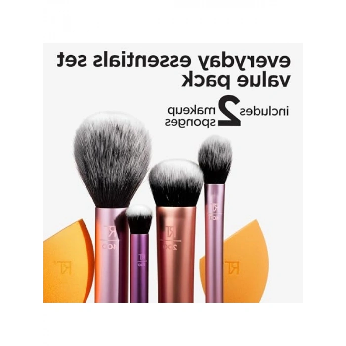 Makyaj için Temel Fırça Seti, Ekstra Süngerli, 5 Parça
