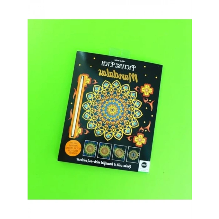 Mandala Kazımalı Boyama Seti - 8 Adet Mandala Panel
