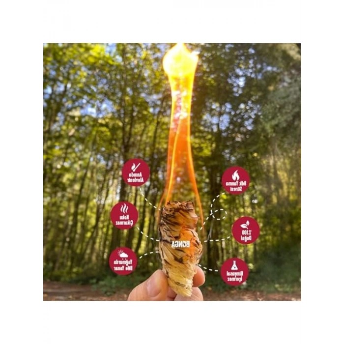Mangal ve Barbekü Tutuşturucu, 150 Adet Doğal Odun Yünü ile