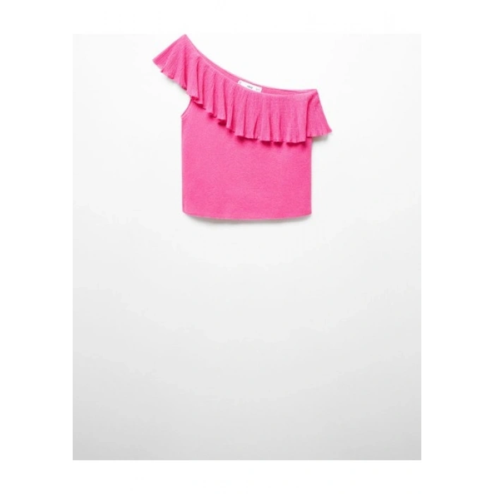 Mango Asimetrik Fırfırlı Üst