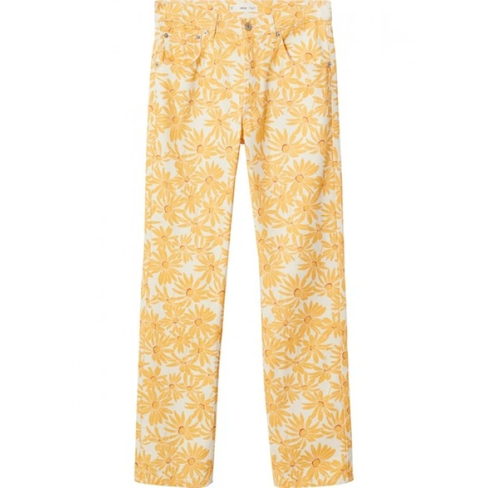 Mango Baskılı Düz Jean