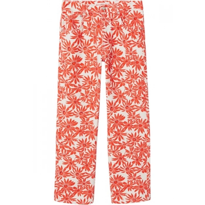Mango Baskılı düz jean pantolon