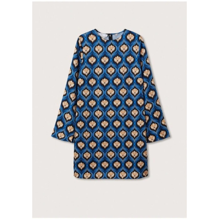 Mango Baskılı Retro Elbise