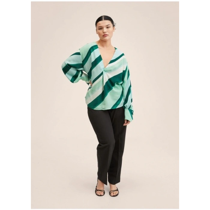 Mango Büyük Beden Baskılı Bluz