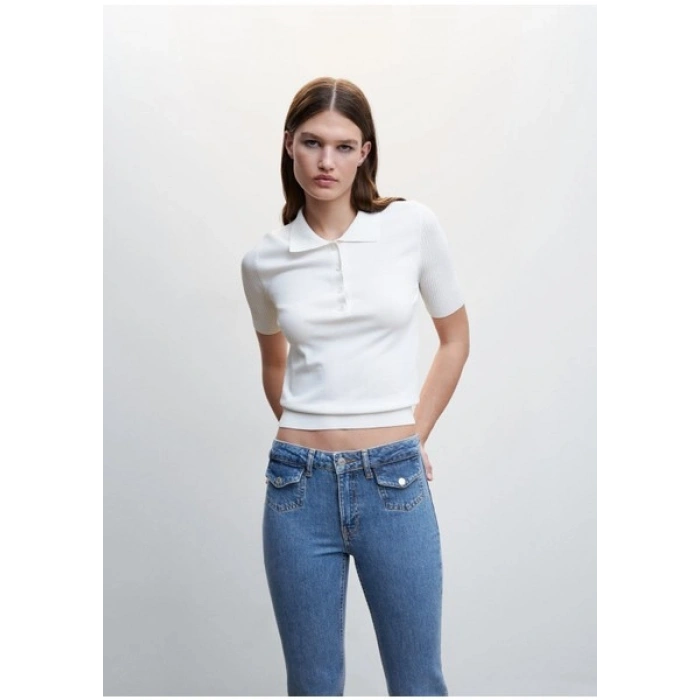 Mango Cepli kloş jean pantolon