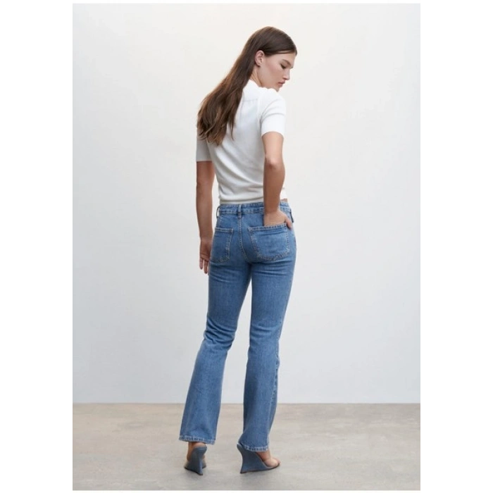 Mango Cepli kloş jean pantolon