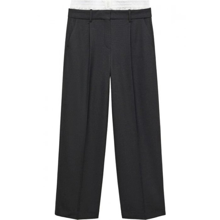 Mango Çift Bel Düz Pantolon