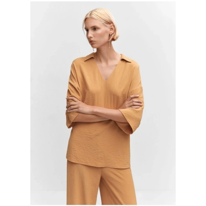 Mango Çift Gömlek Yaka Bluz