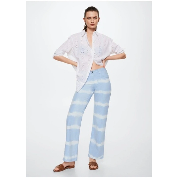 Mango Geniş Paça Batik Jean