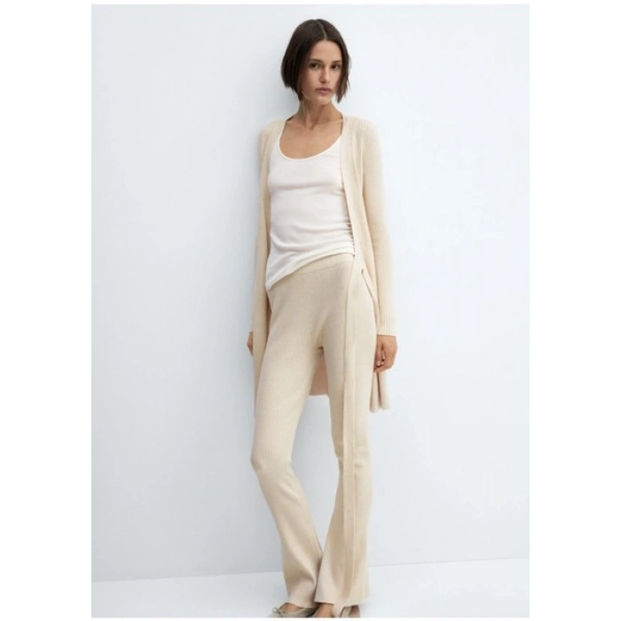 Mango Geniş Paçalı Nervürlü Pantolon