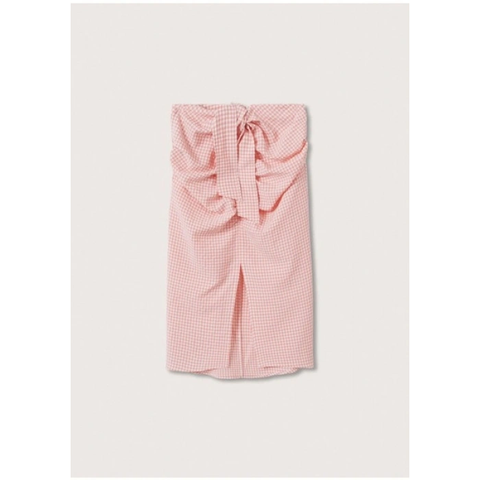 Mango Gingham Pileli Etek