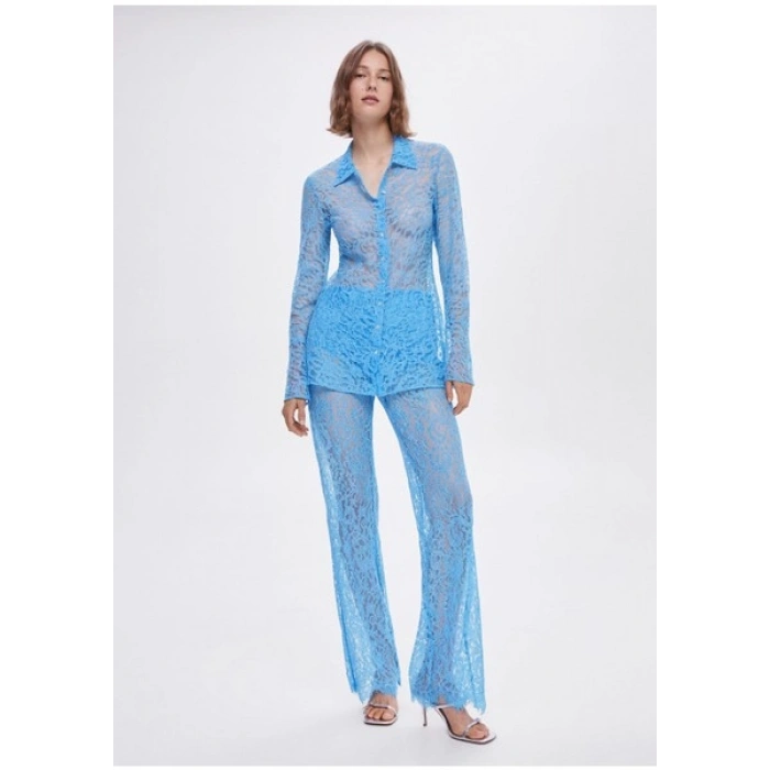 Mango Gipür Palazzo Pantolon