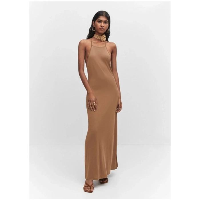 Mango Halter Yaka Modal Elbise