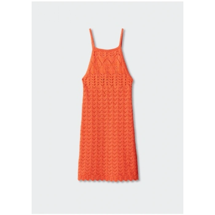 Mango Halter Yaka Örme Elbise