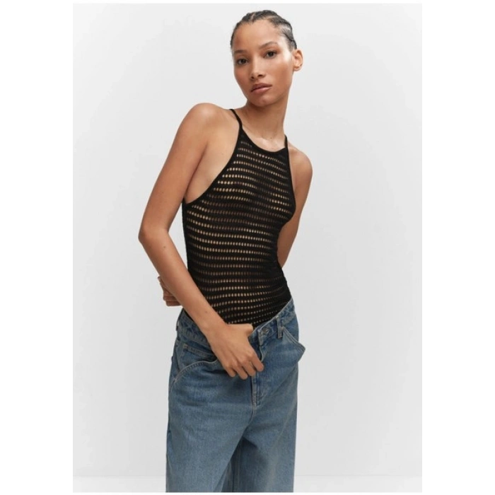 Mango Halter Yaka Örme Üst
