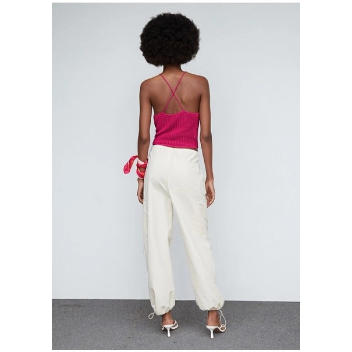 Mango Halter Yaka Tığ İşi Üst