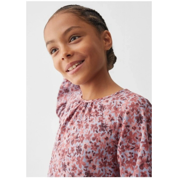 Mango Kids Çiçekli Pamuklu Elbise
