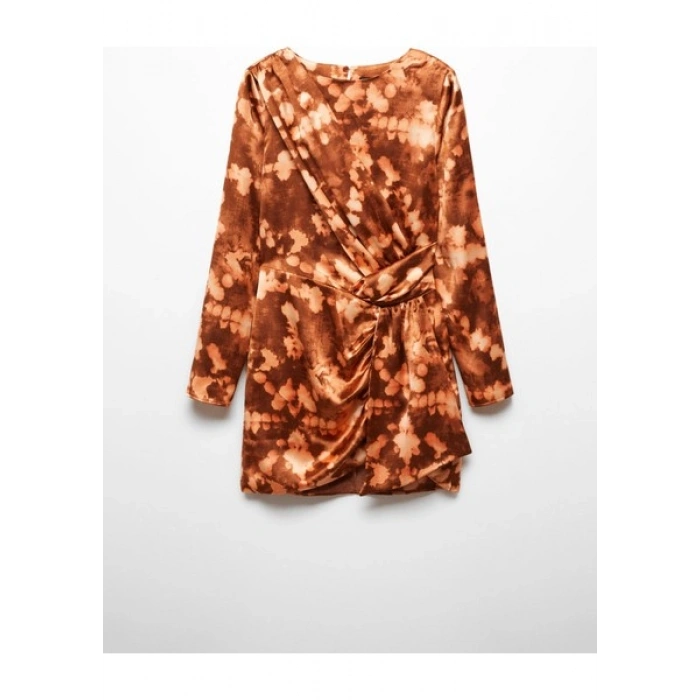 Mango Kısa Batik Dökümlü Elbise