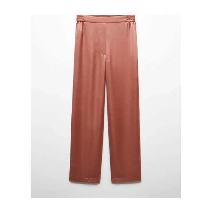 Mango Lastikli Bel Saten Pantolon