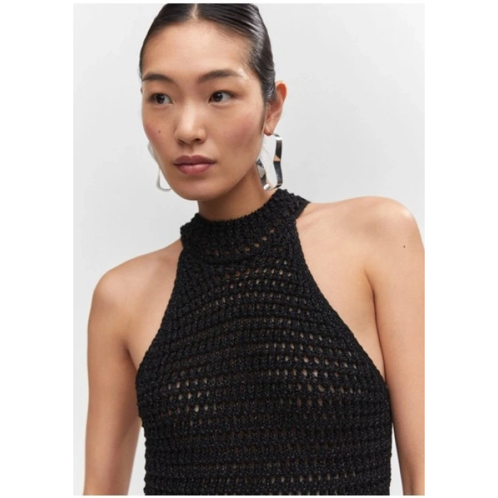 Mango Lurex Askılı Elbise