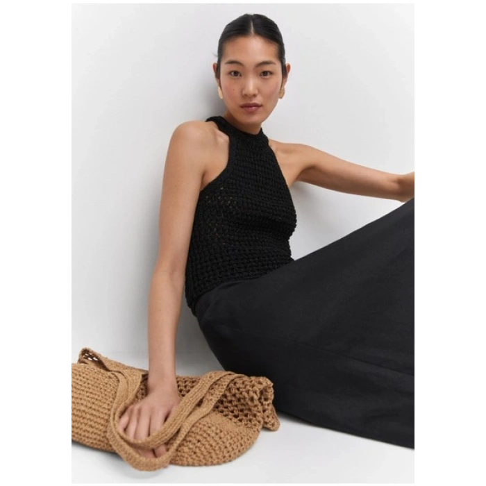 Mango Lurex Askılı Yaka Üst