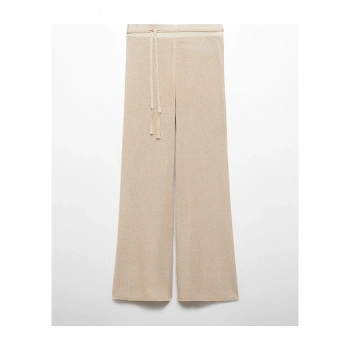 Mango Lurex Örgülü Geniş Paça Pantolon