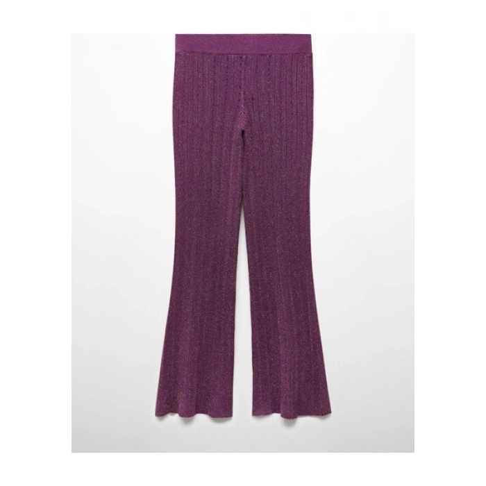 Mango Lurex Örgülü Geniş Paça Pantolon