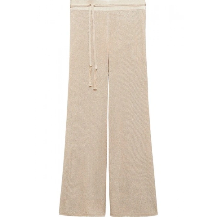 Mango Lurex Örgülü Geniş Paça Pantolon