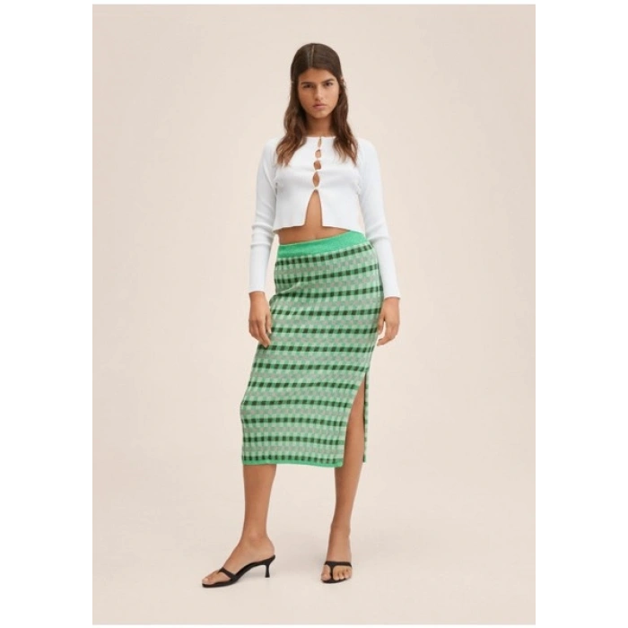 Mango Lurex Örme Etek