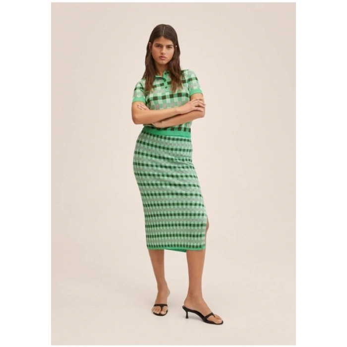 Mango Lurex Örme Etek