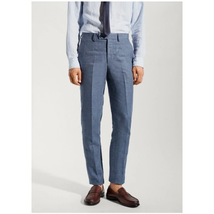 Mango Man %100 Keten Takım Elbise Pantolonu