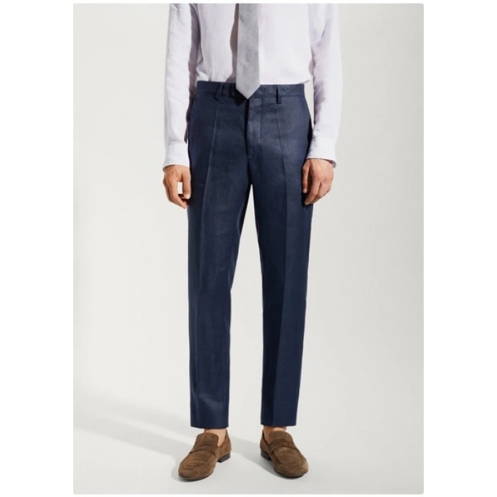 Mango Man %100 Keten Takım Elbise Pantolonu
