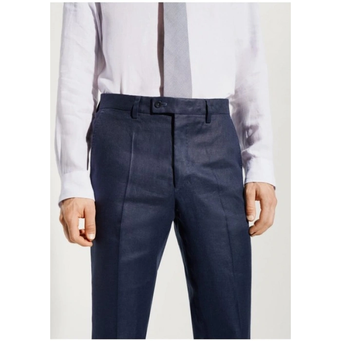 Mango Man %100 Keten Takım Elbise Pantolonu