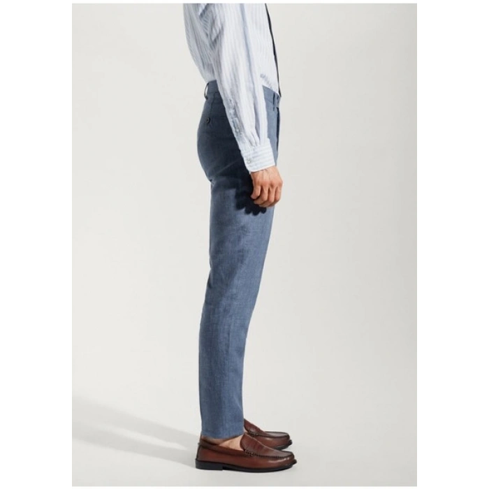 Mango Man %100 Keten Takım Elbise Pantolonu